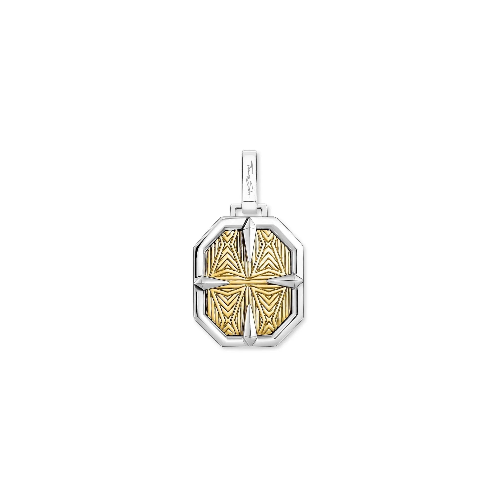 Thomas Sabo Jewellery Thomas Sabo Glam & Soul Sterling Silver Gold Compass Pendant