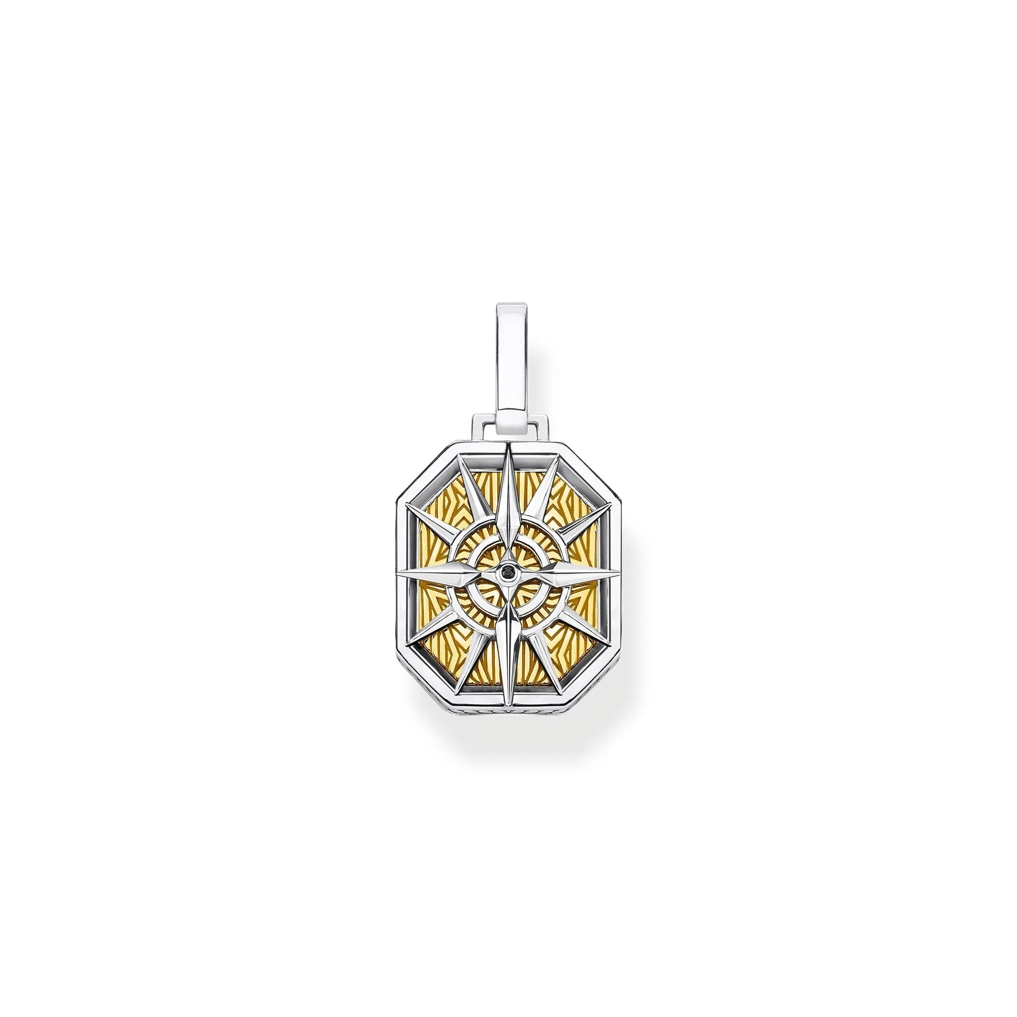 Thomas Sabo Jewellery Thomas Sabo Glam & Soul Sterling Silver Gold Compass Pendant