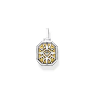 Thomas Sabo Jewellery Thomas Sabo Glam & Soul Sterling Silver Gold Compass Pendant