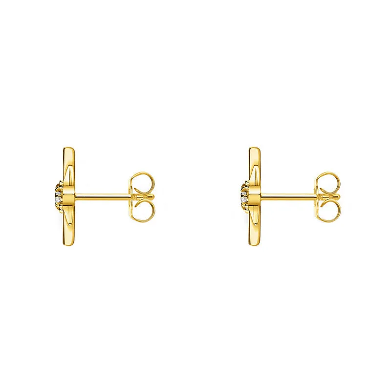 Thomas Sabo Jewellery Thomas Sabo Glam & Soul Yellow Gold Plated Silver CZ Magic Stars Earrings