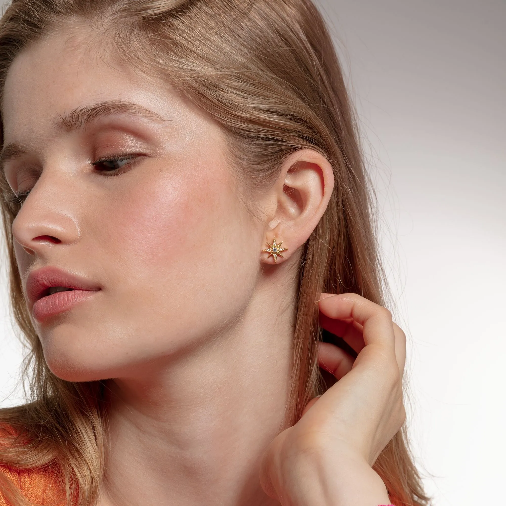 Thomas Sabo Jewellery Thomas Sabo Glam & Soul Yellow Gold Plated Silver CZ Magic Stars Earrings