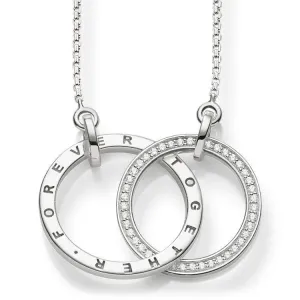 Thomas Sabo Jewellery Thomas Sabo Glam And Soul Sterling Silver White Zirconia Together Forever Necklace
