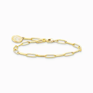 Thomas Sabo Jewellery Thomas Sabo Gold Plated Sterling Silver Charmista Member Charm Bracelet with White Coin