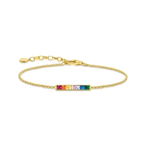 Thomas Sabo Jewellery Thomas Sabo Gold Plated Sterling Silver Colourful Stone Bracelet