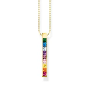 Thomas Sabo Jewellery Thomas Sabo Gold Plated Sterling Silver Colourful Stone Necklace