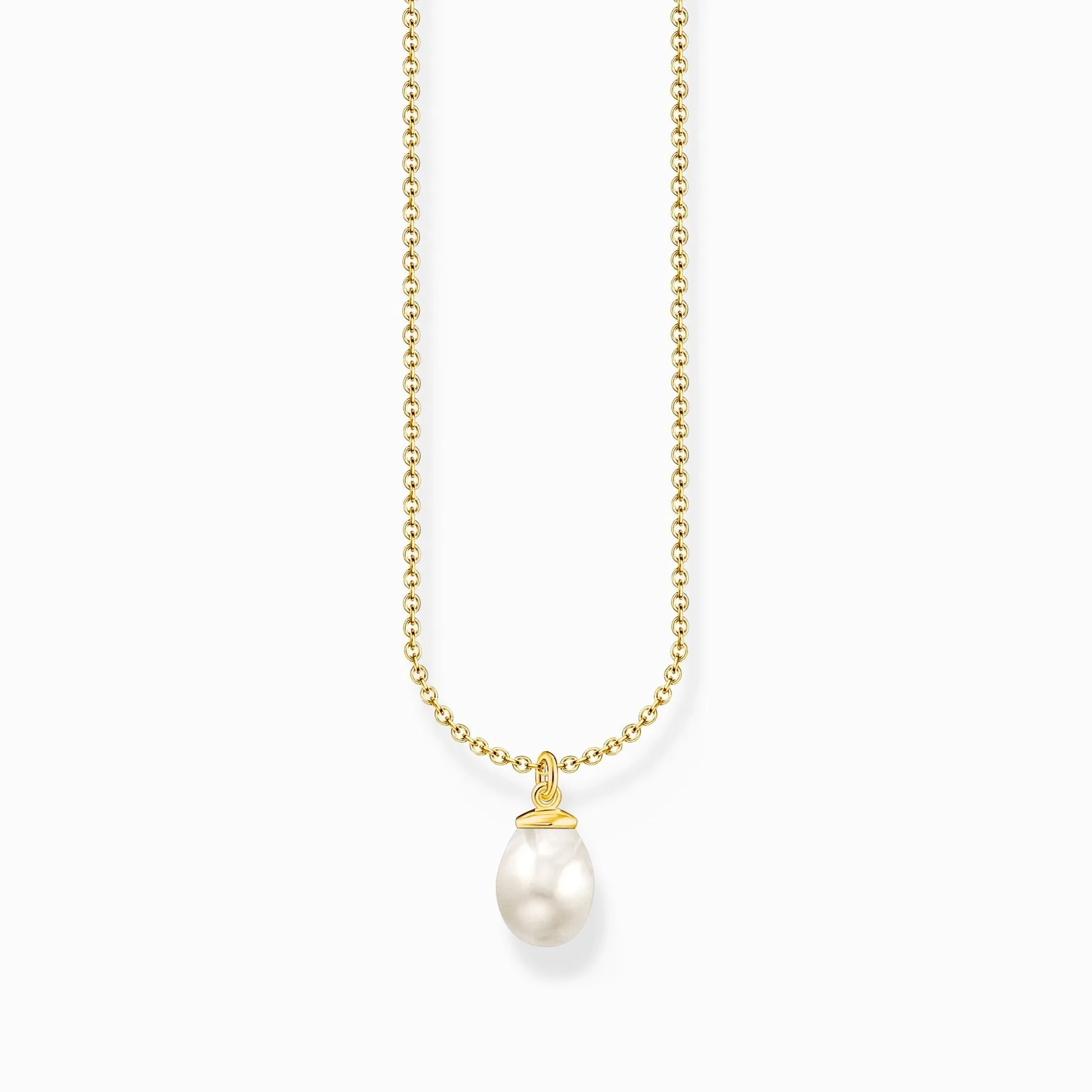 Thomas Sabo Jewellery Thomas Sabo Gold Plated Sterling Silver Freshwater Pearl Necklace