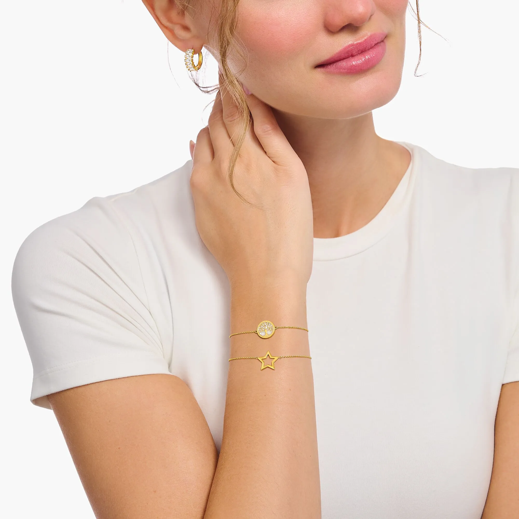 Thomas Sabo Jewellery Thomas Sabo Gold Plated Sterling Silver Star Bracelet