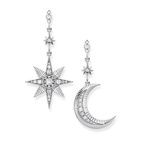 Thomas Sabo Jewellery Thomas Sabo Kingdom Star & Moon Mismatched Earrings - TH2026