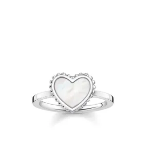 Thomas Sabo Jewellery Thomas Sabo Riviera Mother of Pearl Heart Ring - TR2187-54