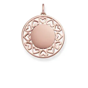 Thomas Sabo Jewellery Thomas Sabo Rose Gold Plated Love Bridge Hearts Pendant - TLBPE0013R