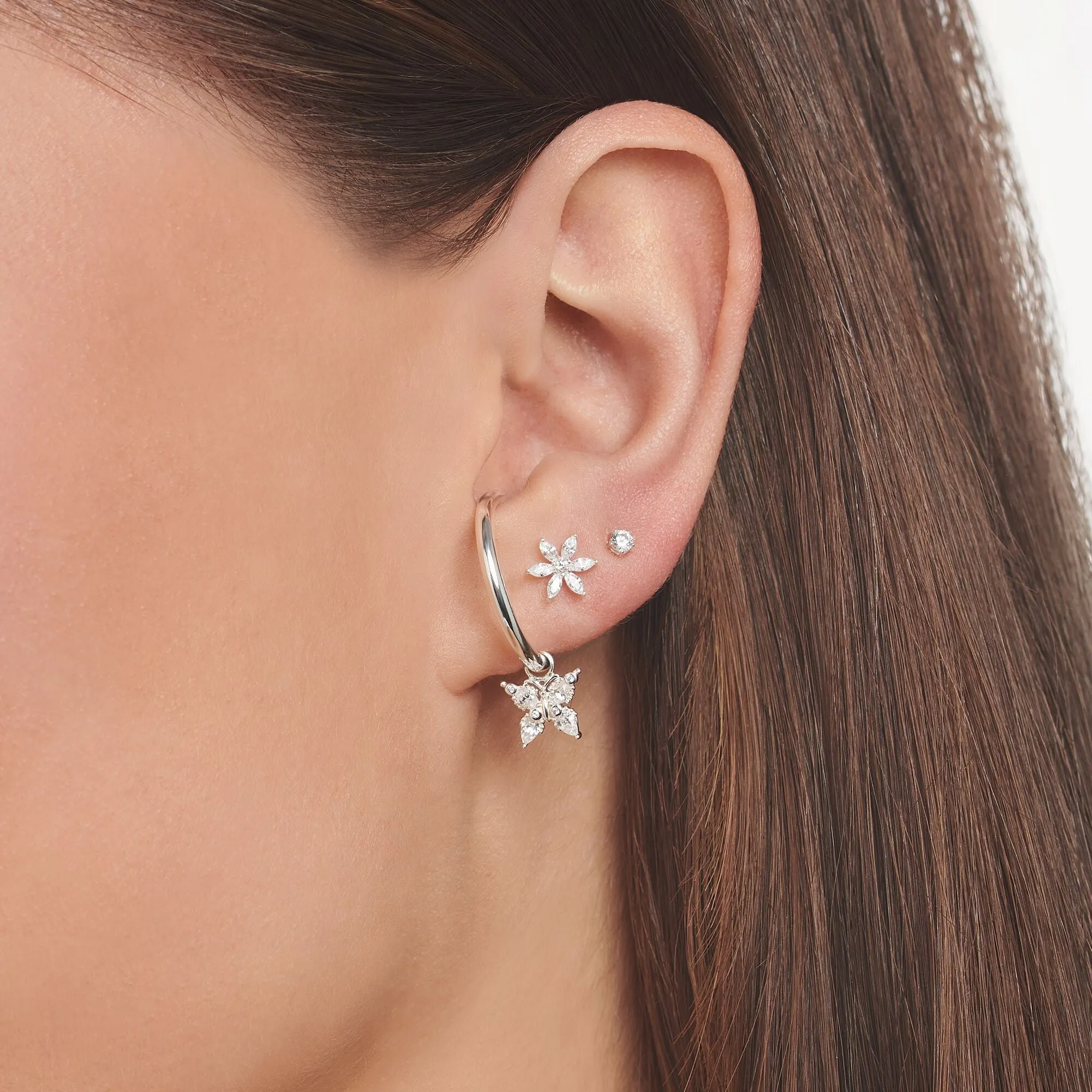Thomas Sabo Jewellery Thomas Sabo Sterling Flower Single Stud Earring