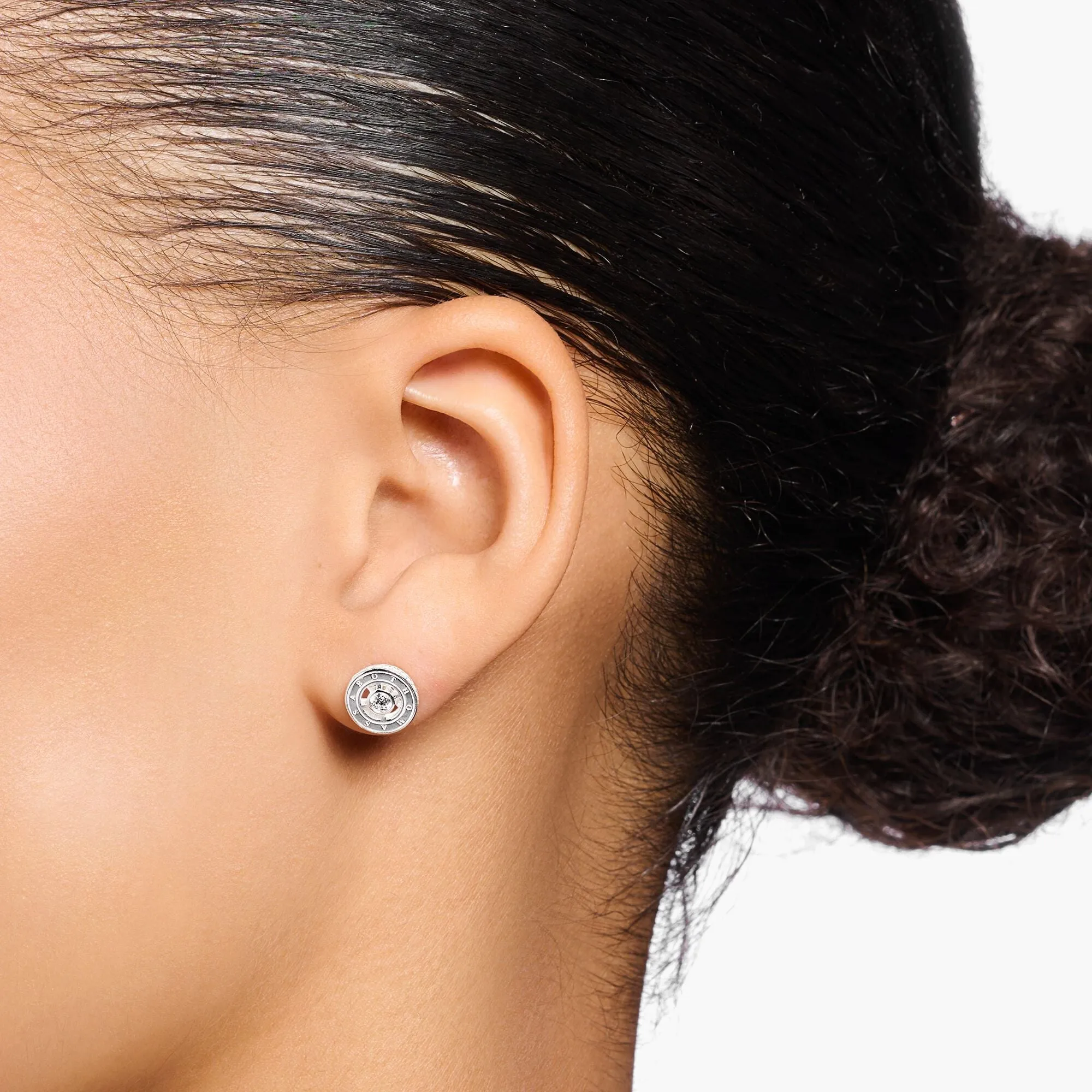Thomas Sabo Jewellery Thomas Sabo Sterling Silver Centre White Stones Circle Stud Earrings