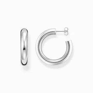 Thomas Sabo Jewellery Thomas Sabo Sterling Silver Medium Classic Chunky Hoop Earrings