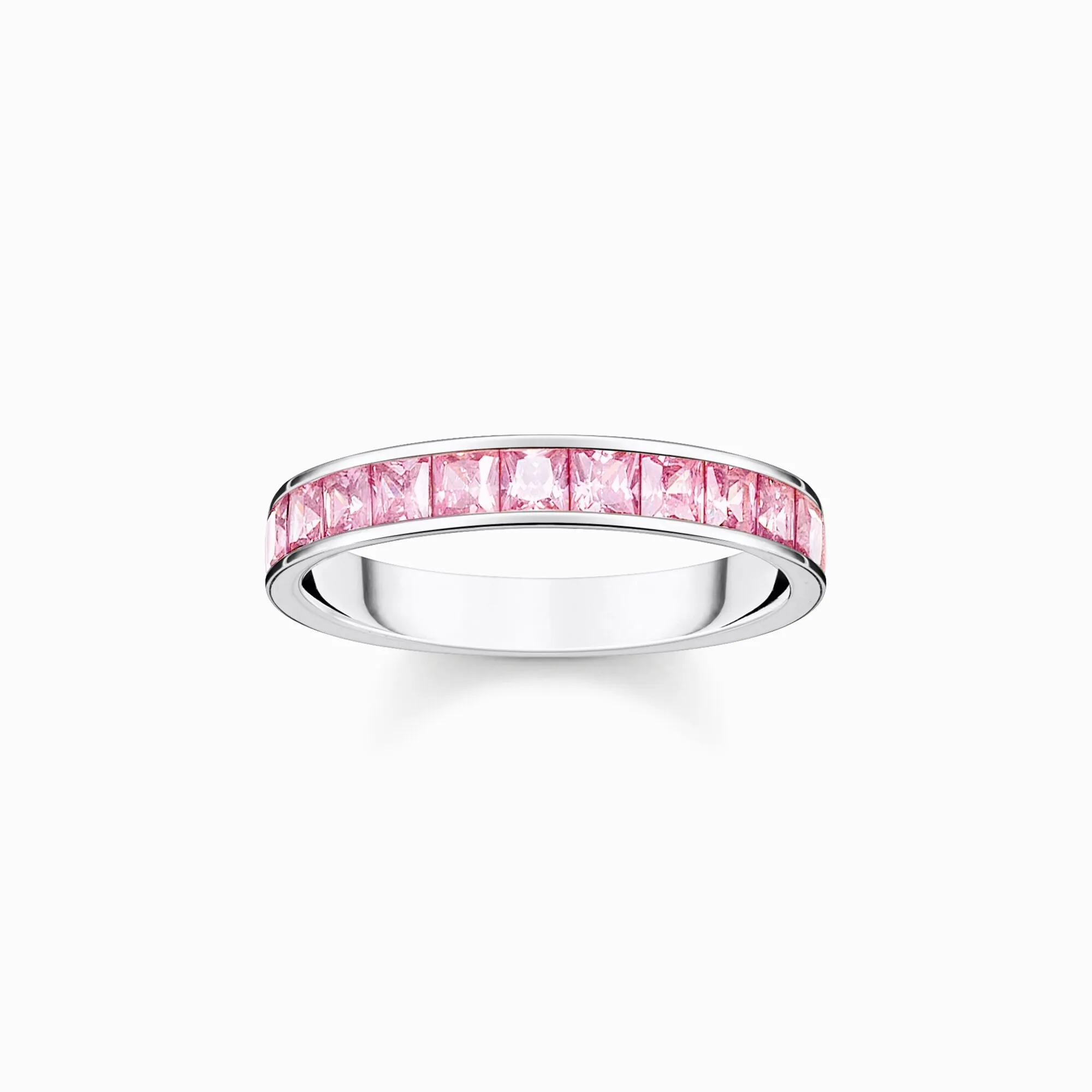 Thomas Sabo Jewellery Thomas Sabo Sterling Silver Pave Pink Stones Ring
