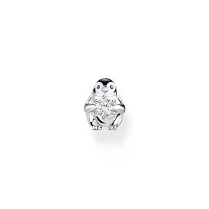 Thomas Sabo Jewellery Thomas Sabo Sterling Silver Penguin White Stones Single Stud Earring
