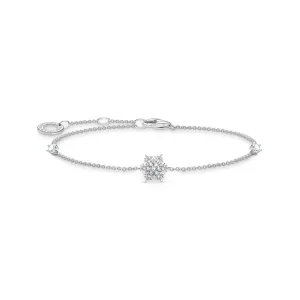 Thomas Sabo Jewellery Thomas Sabo Sterling Silver Snowflake White Stones Bracelet