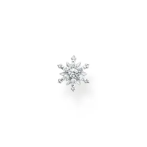 Thomas Sabo Jewellery Thomas Sabo Sterling Silver Snowflake White Stones Single Stud Earring