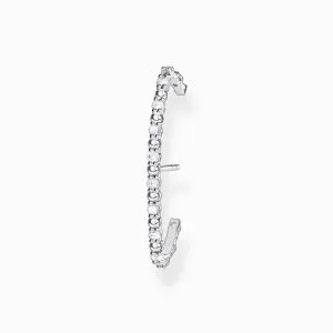 Thomas Sabo Jewellery Thomas Sabo Sterling Silver White Stone Single Cuff Earring