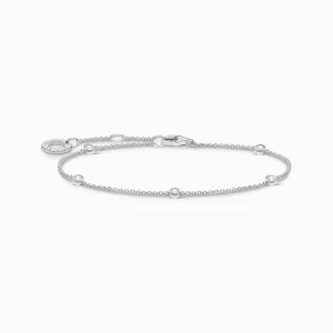 Thomas Sabo Jewellery Thomas Sabo Sterling Silver White Stones Bracelet