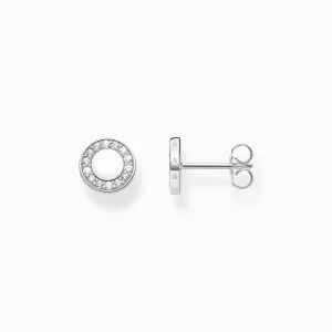 Thomas Sabo Jewellery Thomas Sabo Sterling Silver White Stones Round Stud Earrings