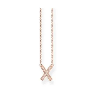 Thomas Sabo Ladies Rose Gold X Necklace KE1657-416-14-L45v Thomas Sabo Necklaces