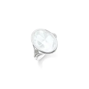 Thomas Sabo Milky Quartz Zirconia Ring TR2040-690-14 Thomas Sabo Rings