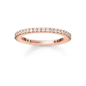Thomas Sabo Rose Gold Pavé Eternity Ring TR1980-416-14 Thomas Sabo Rings