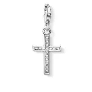 Thomas Sabo Silver Jewellery Sterling Silver Thomas Sabo Charm Club Cross Zirconia