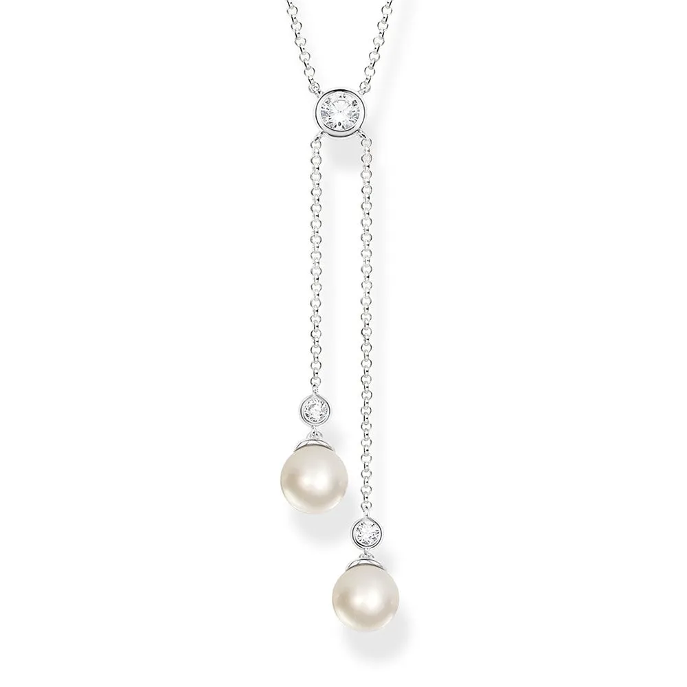 Thomas Sabo Silver Jewellery Sterling Silver Thomas Sabo Freshwater Pearl Necklace