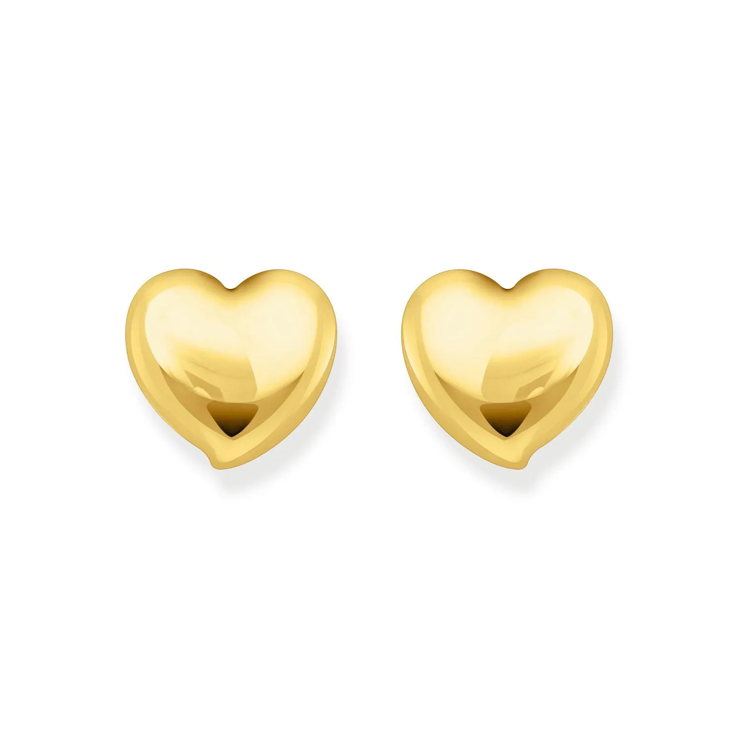 Thomas Sabo Silver Jewellery Thomas Sabo Gold Plated Sterling Silver Bold Heart Stud Earrings