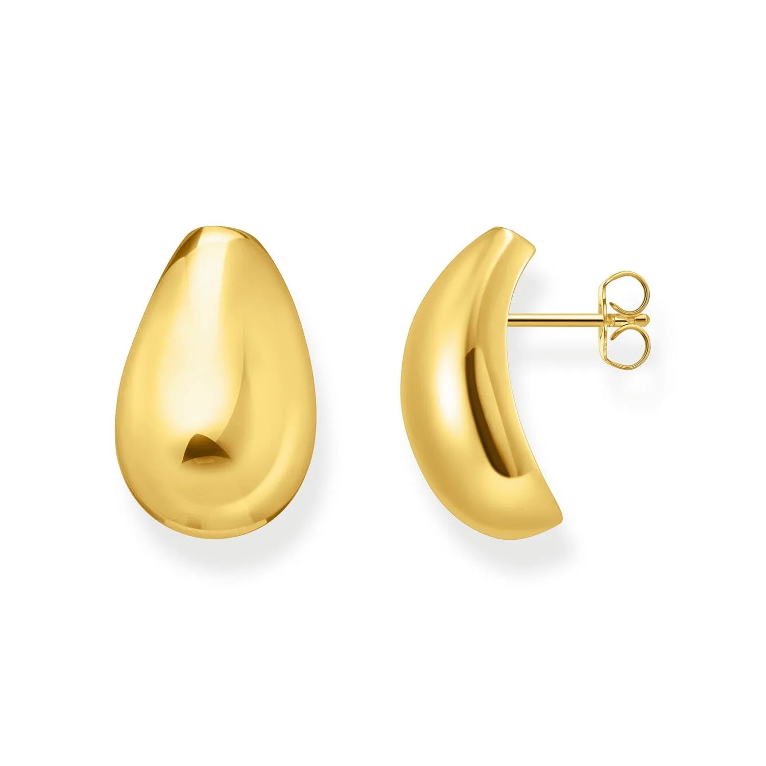 Thomas Sabo Silver Jewellery Thomas Sabo Gold Plated Sterling Silver Essential Drop Shape Stud Earrings