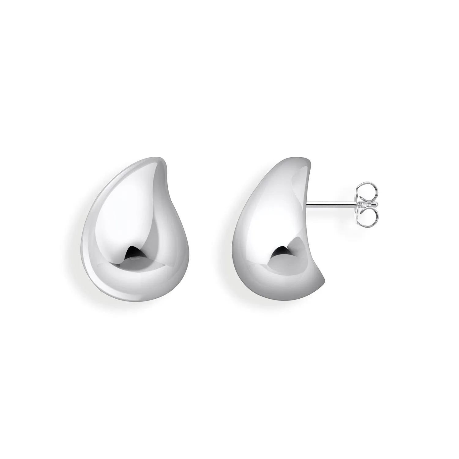 Thomas Sabo Silver Jewellery Thomas Sabo Sterling Silver Bold Large Organic Drop Stud Earrings