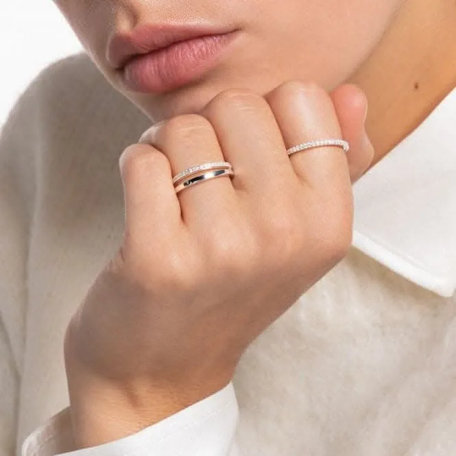 Thomas Sabo Silver Pavé Eternity Ring TR1980-051-14 Thomas Sabo Rings