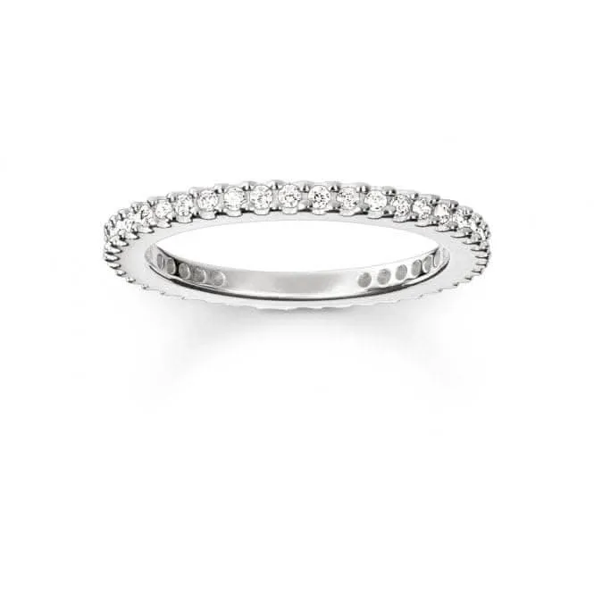 Thomas Sabo Silver Pavé Eternity Ring TR1980-051-14 Thomas Sabo Rings