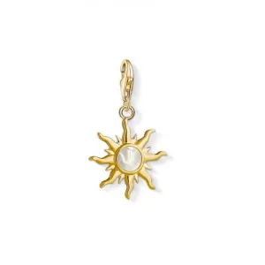 Thomas Sabo Silver Yellow Gold Pearl Vintage Sun Charm 1534-429-14 Thomas Sabo Collectable Charms