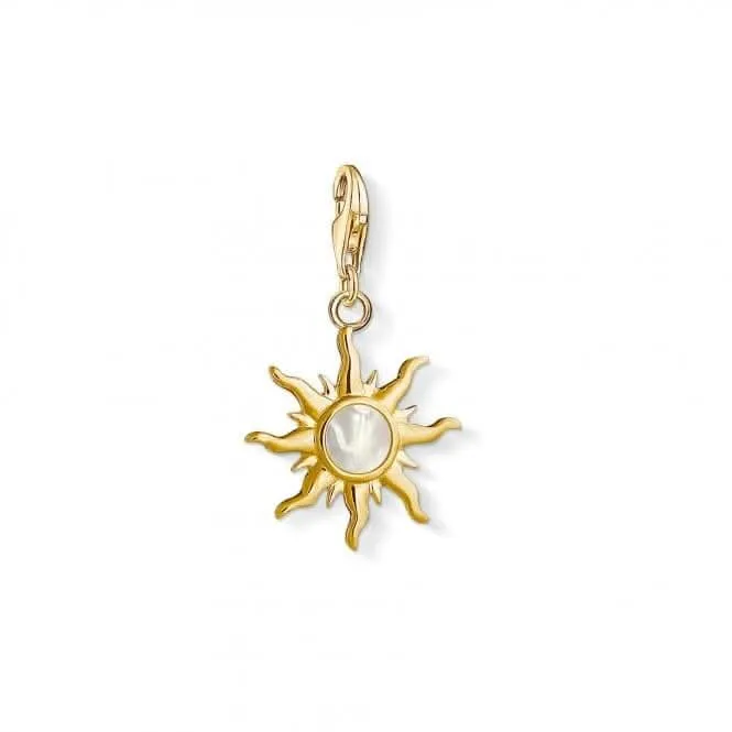 Thomas Sabo Silver Yellow Gold Pearl Vintage Sun Charm 1534-429-14 Thomas Sabo Collectable Charms