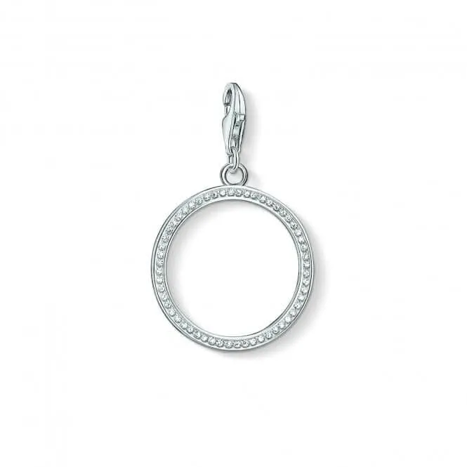 Thomas Sabo Silver Zirconia Sparkly Minimal Circle Charm 1530-051-14 Thomas Sabo Collectable Charms
