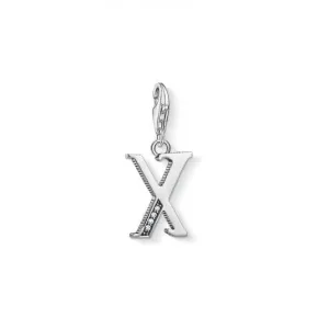 Thomas Sabo Silver Zirconia Vintage X Letter Charm 1604-643-21 Thomas Sabo Collectable Charms