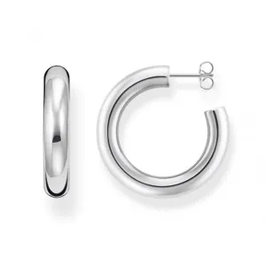 Thomas Sabo Sterling Silver Medium Chunky Tube Hoops CR636-001-21 Thomas Sabo Earrings