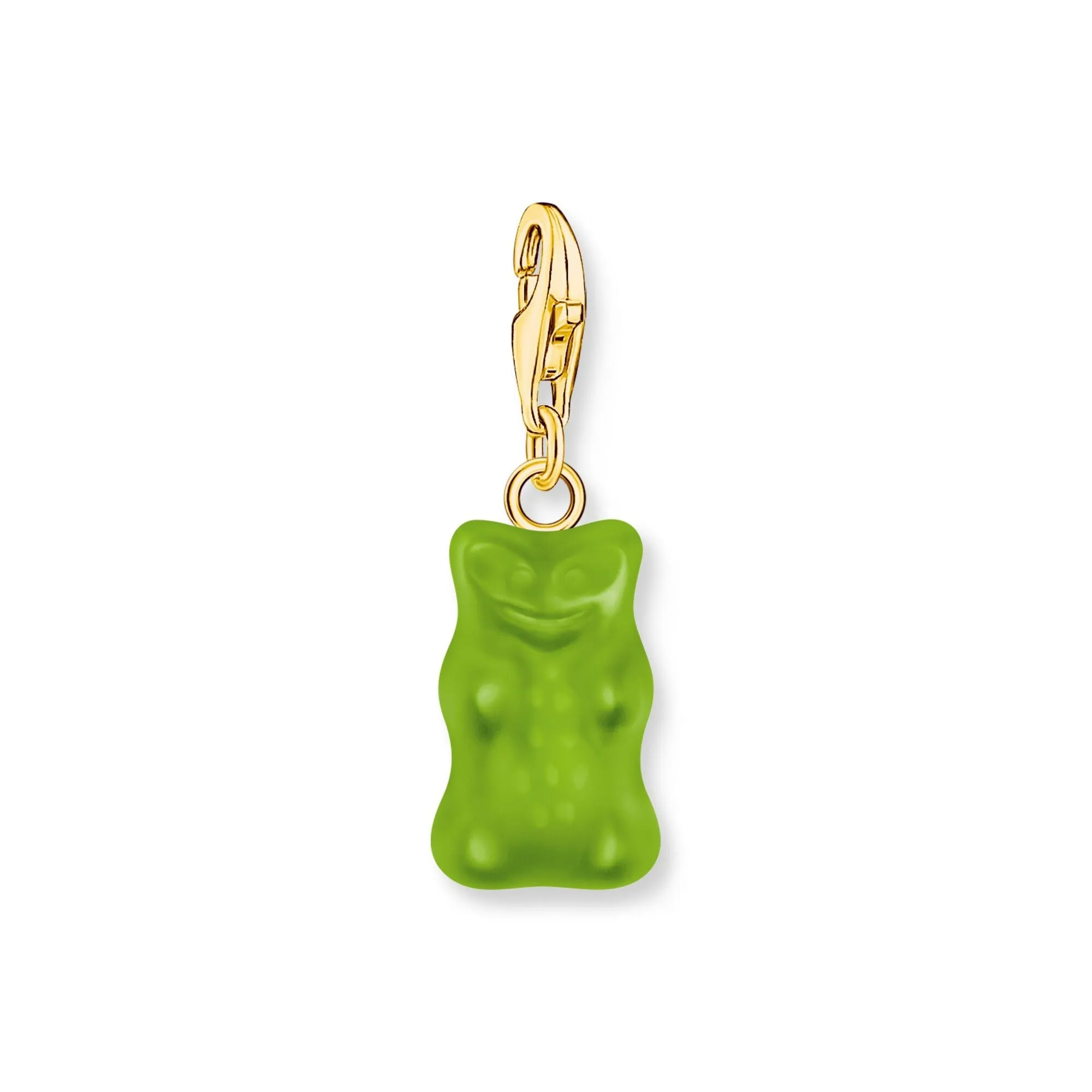 Thomas Sabo Womens Charms Jewellery Charm pendant goldbears in green