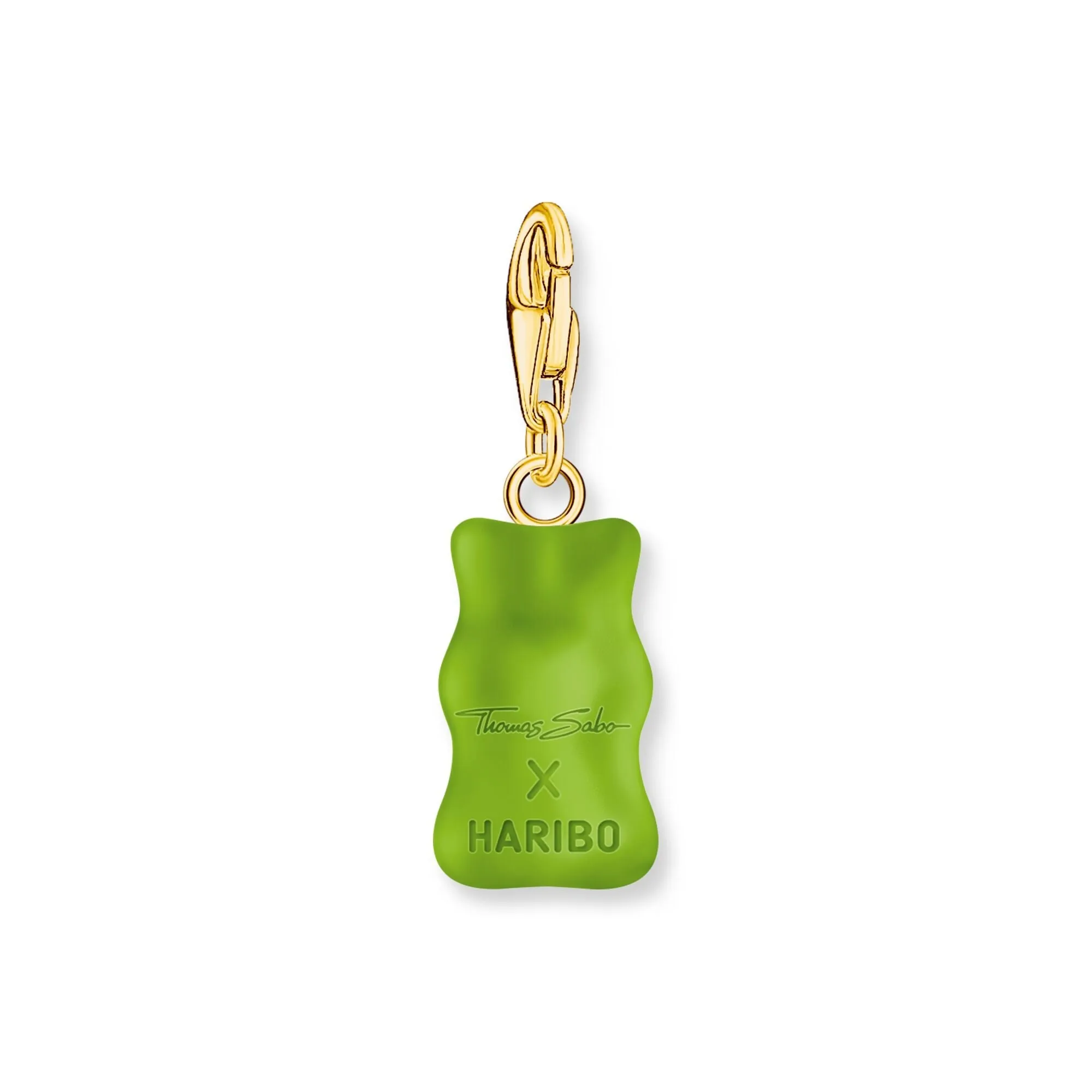 Thomas Sabo Womens Charms Jewellery Charm pendant goldbears in green