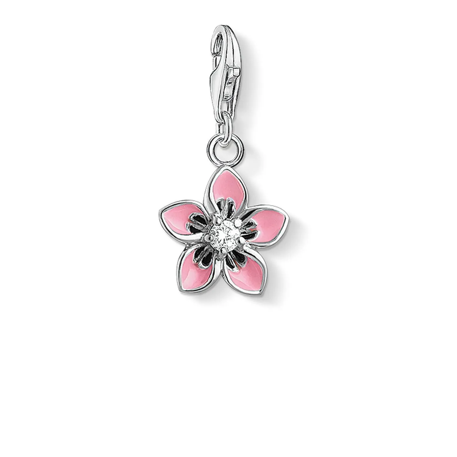 Thomas Sabo Womens Charms Jewellery Charm Pendant "Pink Flower"