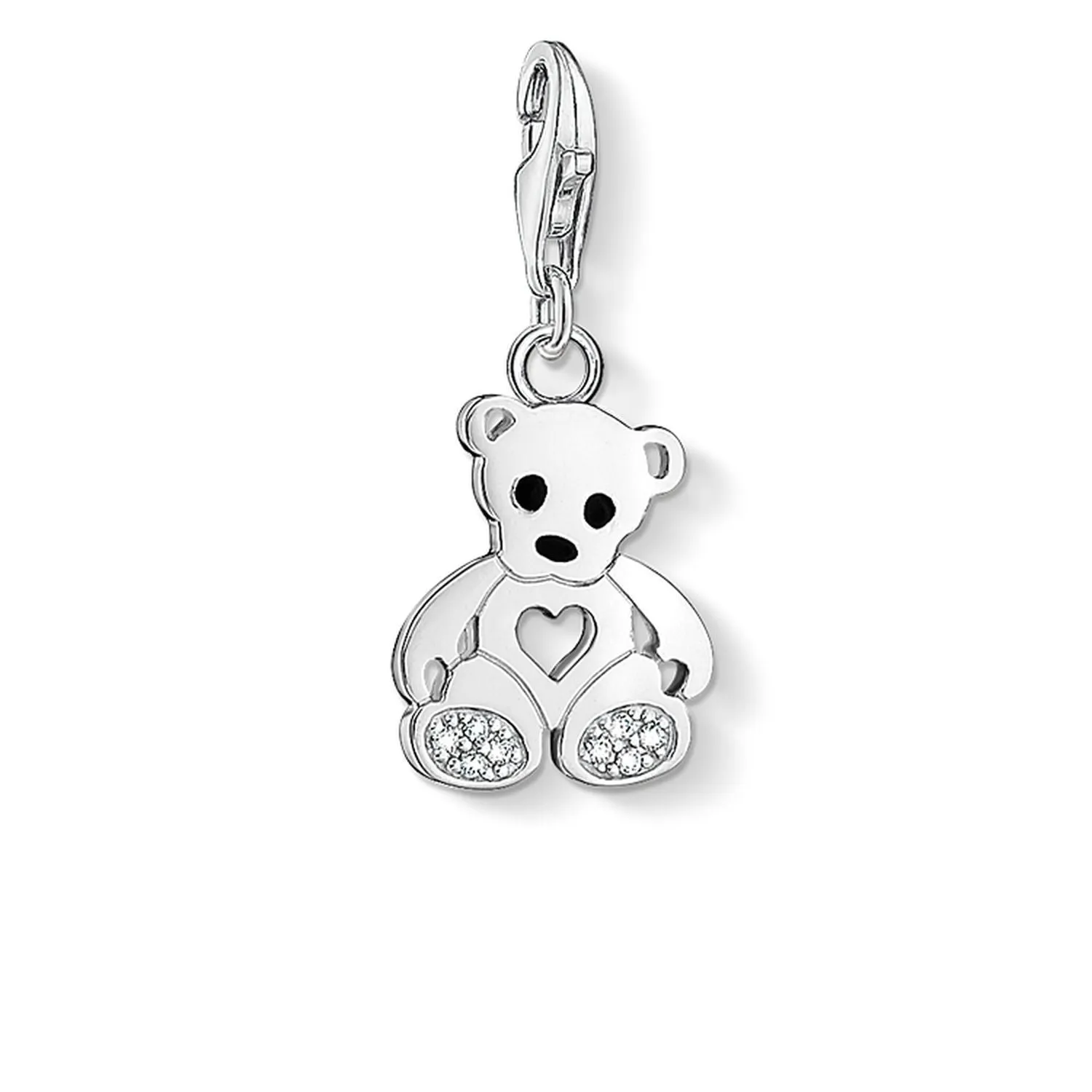 Thomas Sabo Womens Charms Jewellery Charm Pendant "Teddy Bear With Heart"