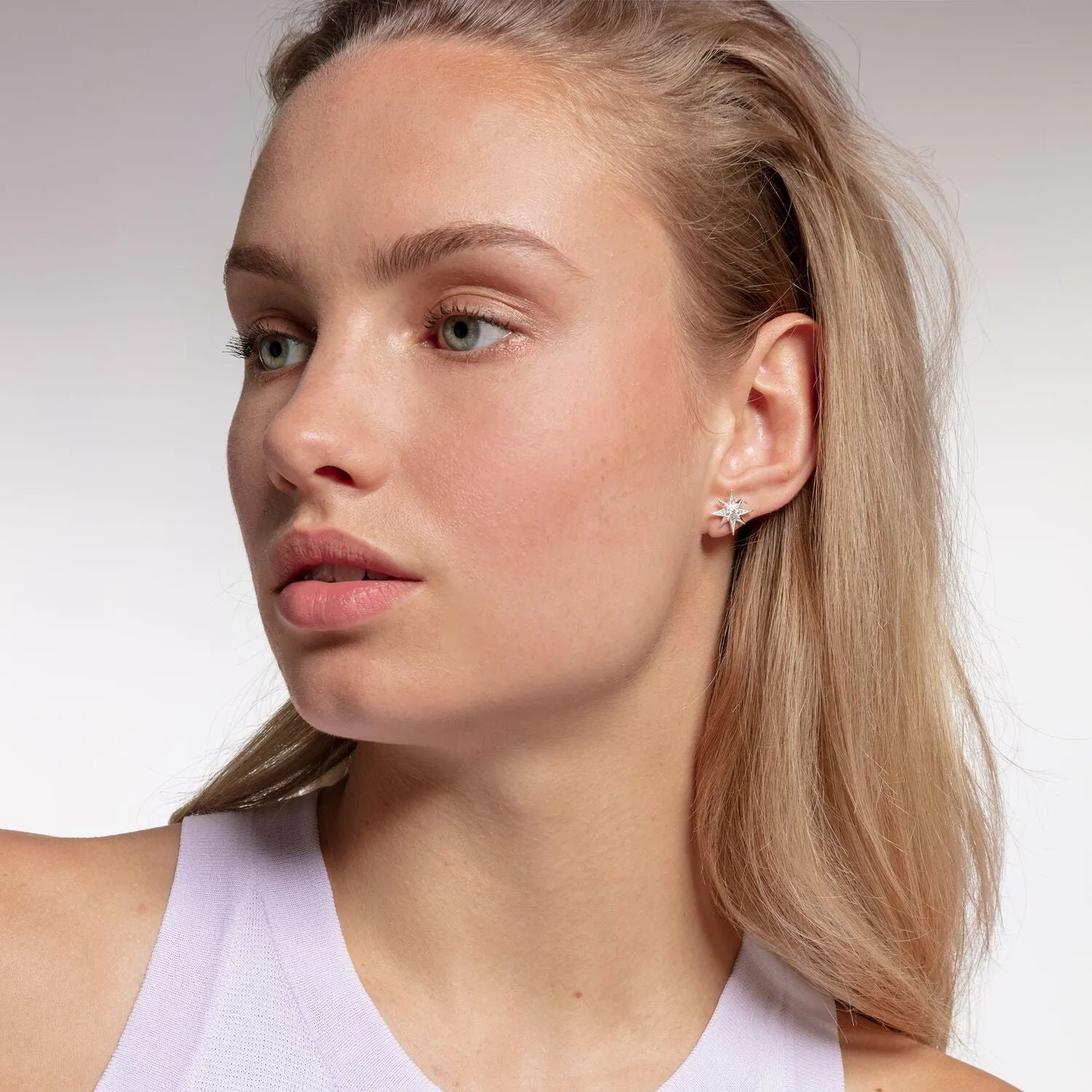 Thomas Sabo Womens Earrings Ear Studs Star Silver
