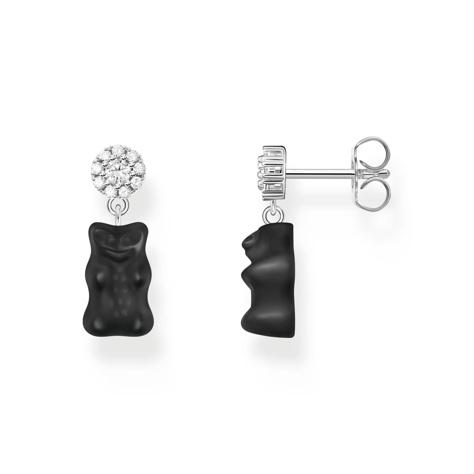 Thomas Sabo Womens Earrings Ear Studs with Black Goldbears