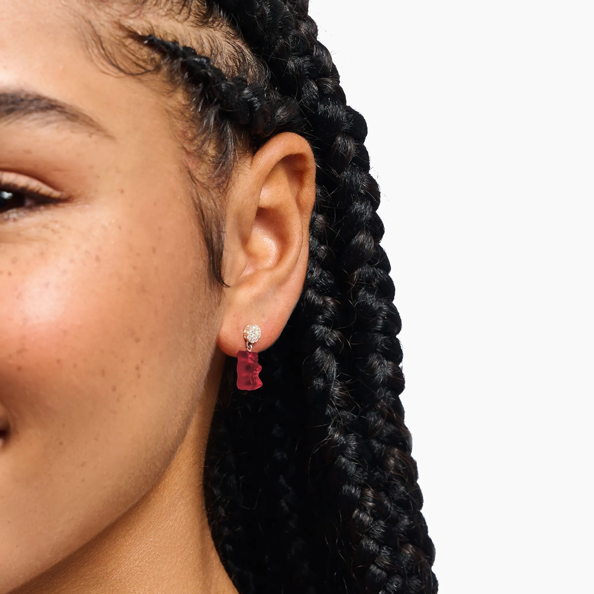 Thomas Sabo Womens Earrings Ear Studs with Red Goldbears