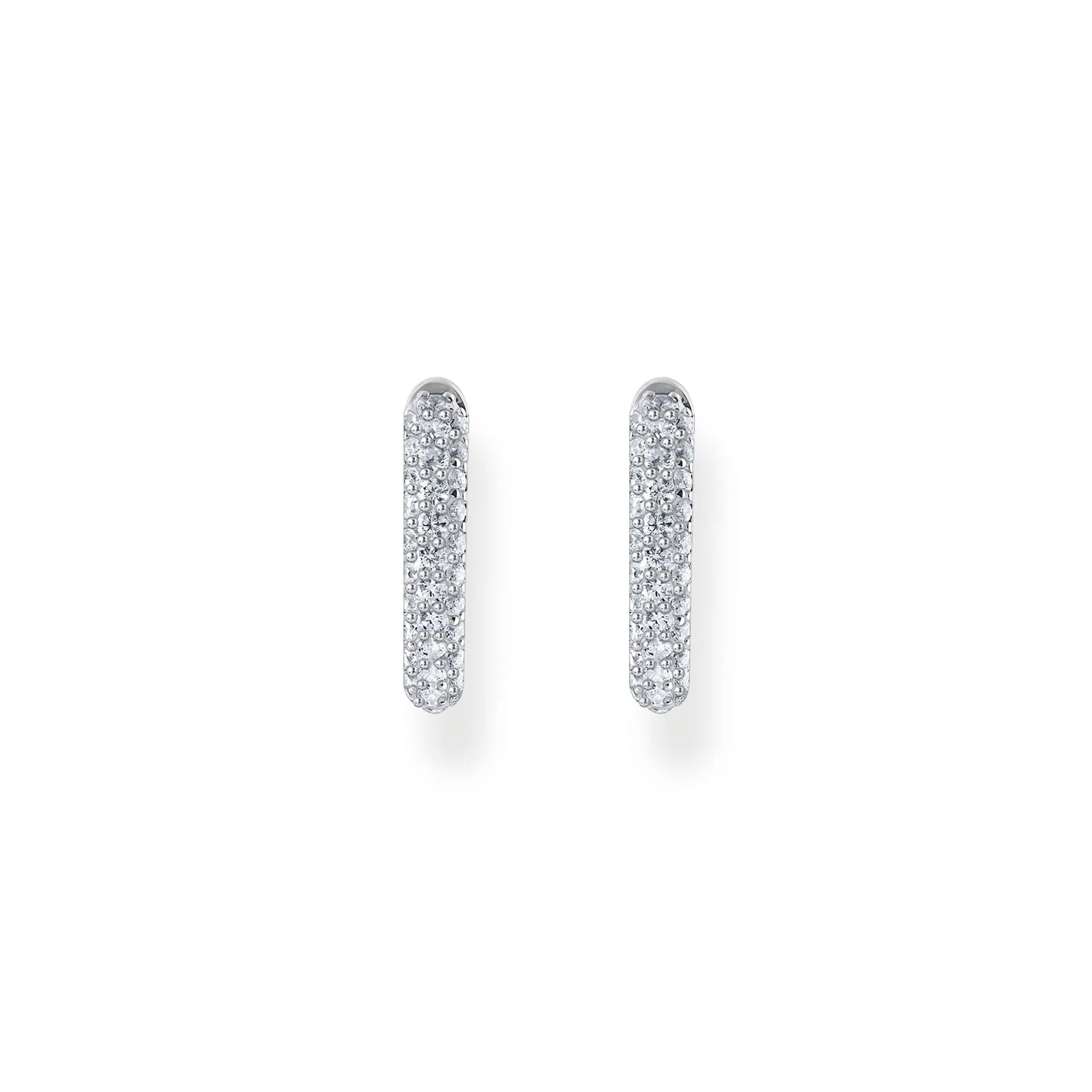 Thomas Sabo Womens Earrings Hoop earrings with white zirconia pavé