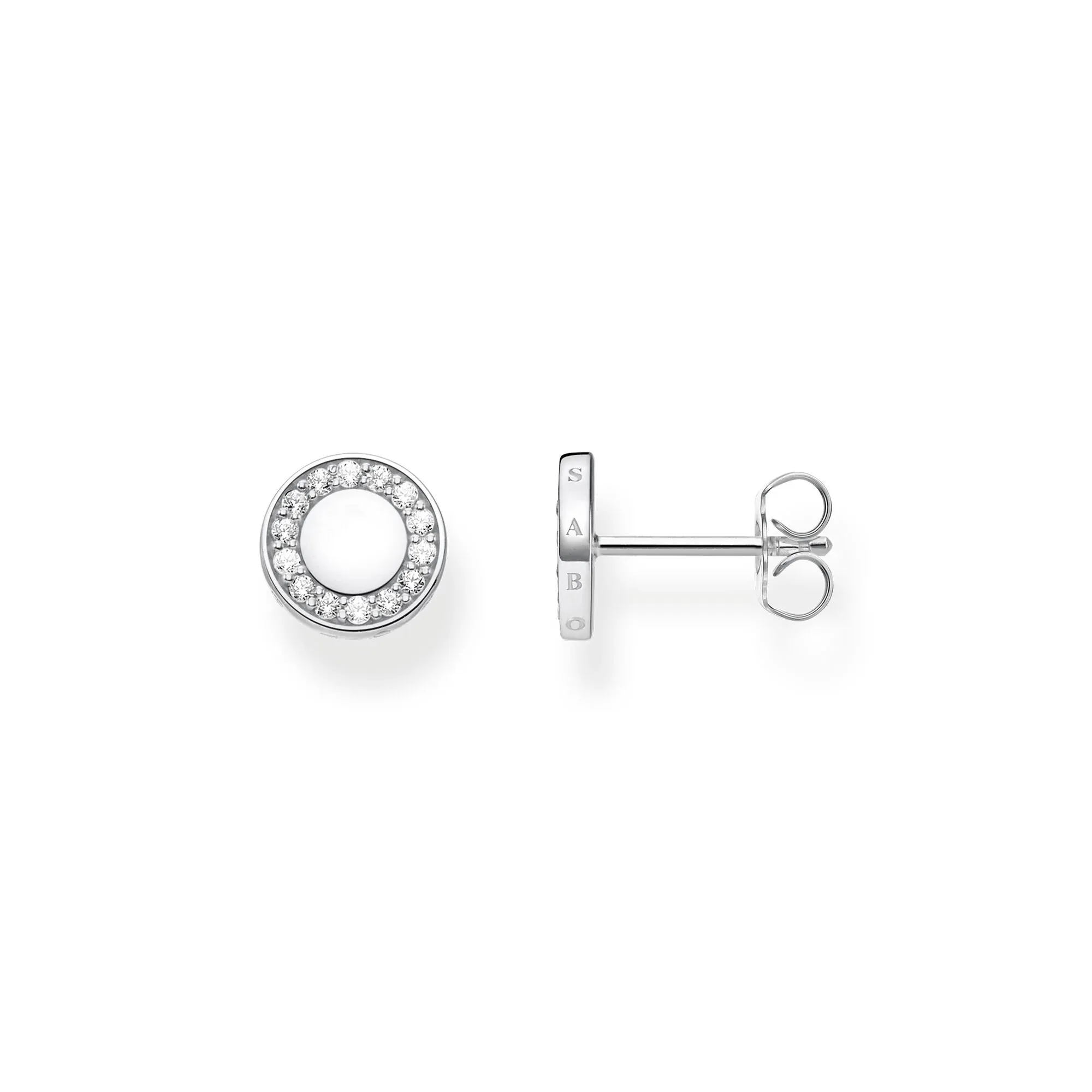 Thomas Sabo Womens Earrings Sparkling Circles Silver Earrings
