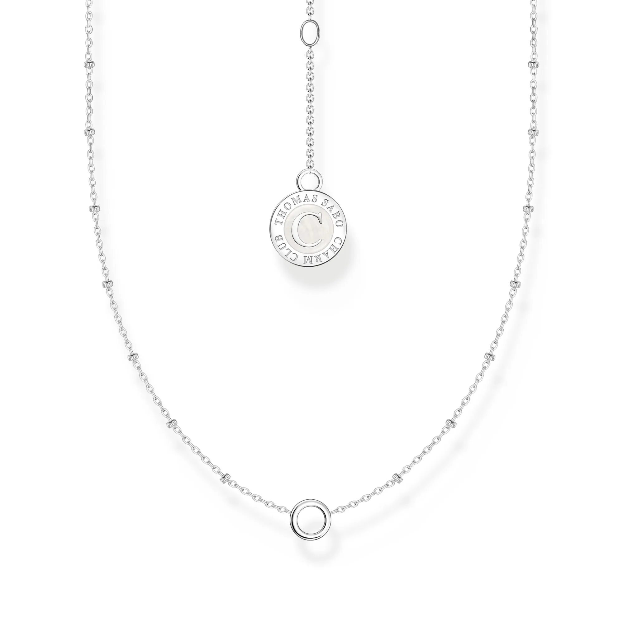 Thomas Sabo Womens Necklaces Member Charm necklace with round Pendant and little balls