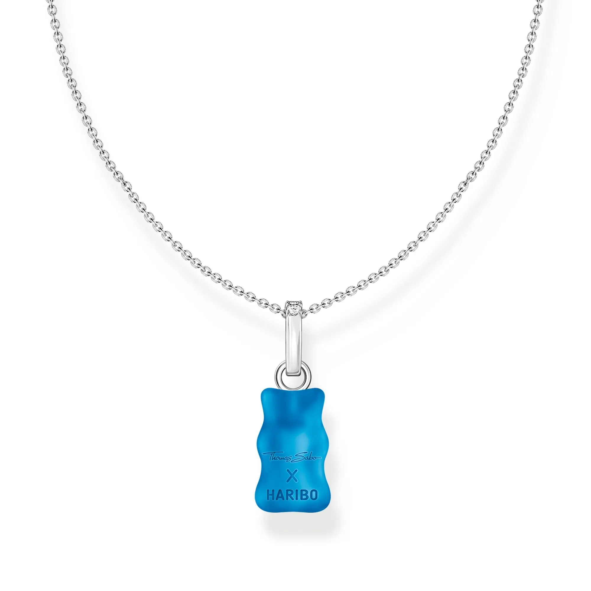 Thomas Sabo Womens Necklaces Necklace with blue goldbears pendant and zirconia